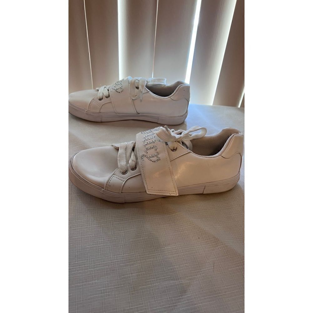 Juicy Couture Cartwheel Bling White Leather Sneakers Women's SZ 8 - Picture 6 of 10